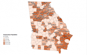 Puerto Ricans in Georgia State, 2019